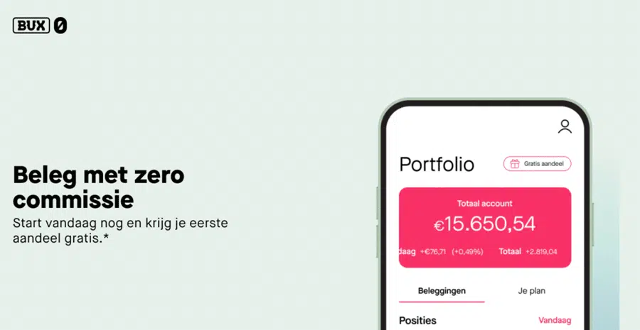 BUX Zero: Commissievrij handelen via een handige app BUX Zero: Commissievrij handelen via een handige app