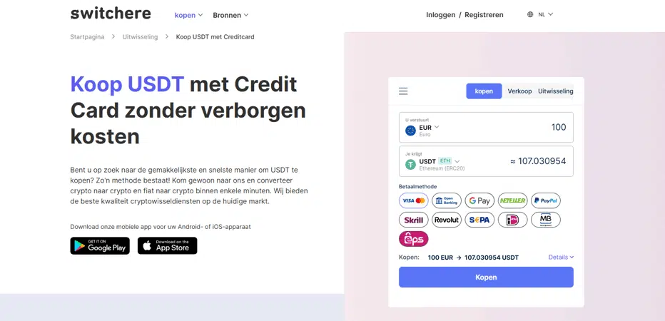 Switchere – snel en eenvoudig USDT kopen, ook zonder KYC Switchere – snel en eenvoudig USDT kopen, ook zonder KYC