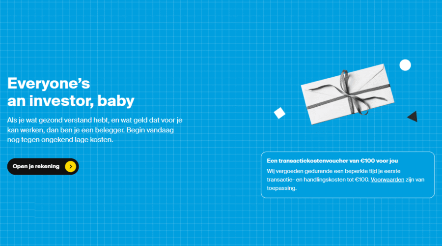 DEGIRO actie: tot €100 gratis transactietegoed voor nieuwe klanten