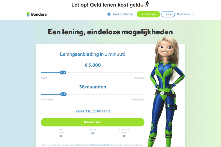 Bondora- eenvoudig online en lening aanvragen