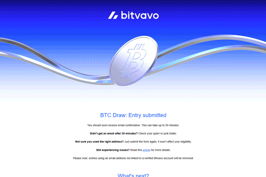 Schrijf je in voor één gratis entry in de BTC prize draw