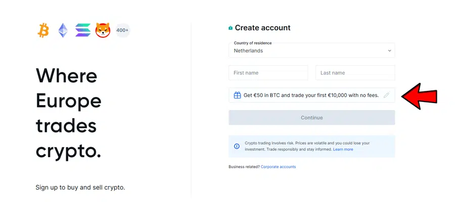 Aanmelden met de Bitvavo referral code Aanmelden met de Bitvavo referral code