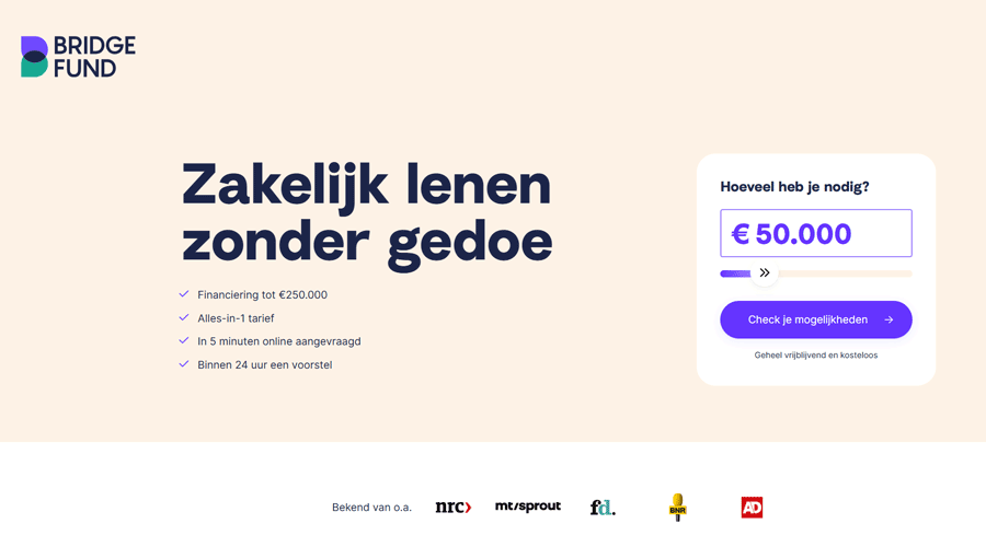 Lening bij BirdgeFund aanvragen - slechts enkele minuten werk Lening bij BirdgeFund aanvragen - slechts enkele minuten werk