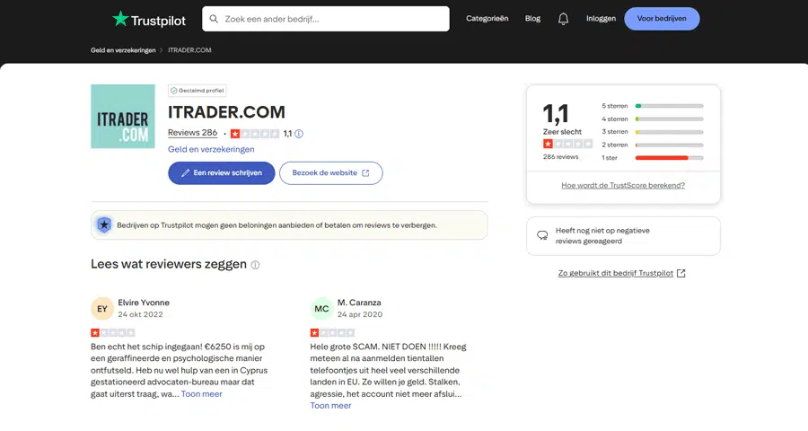 Wat zeggen gebruikers over iTrader? Wat zeggen gebruikers over iTrader?
