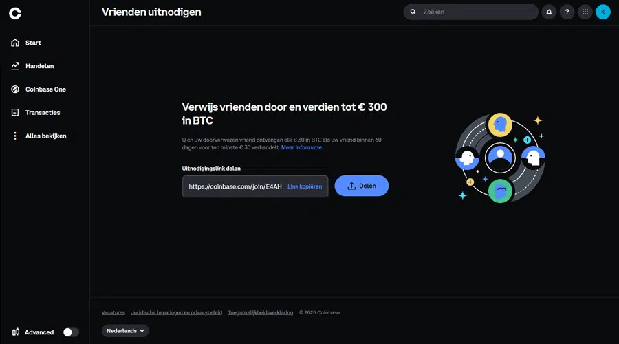 Verdien zelf ook tot €300 bij Coinbase Nederland! Verdien zelf ook tot €300 bij Coinbase Nederland!